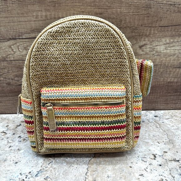Like Dreams Bohemian Backpack Womens Multicolor Olefin Bag Rucksack Pockets NWT - Picture 1 of 11